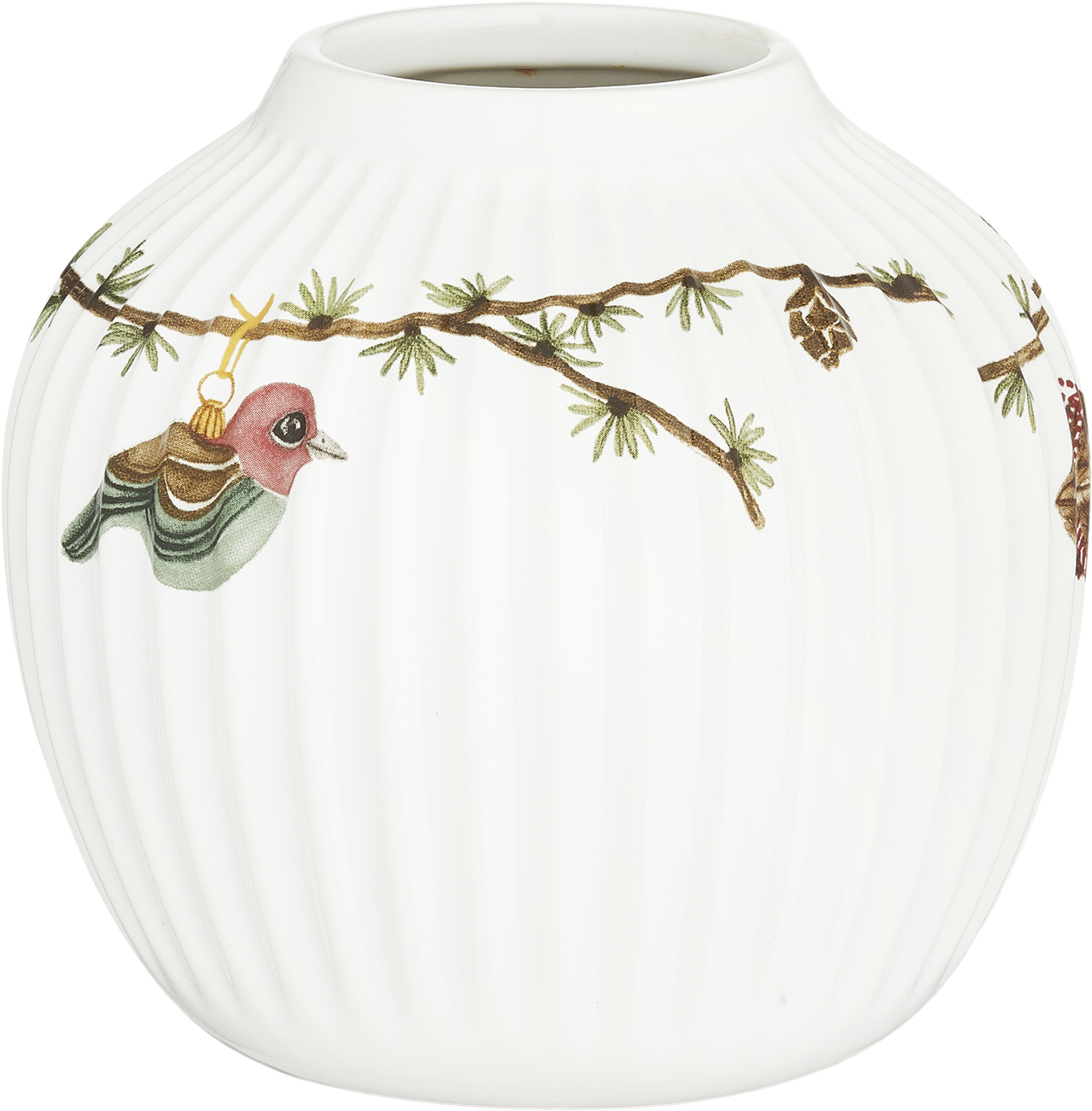 Hammershøi Christmas Vase H13 Hvid m. Deko Hammershøi Christmas Vase H13 Hvid m. Deko