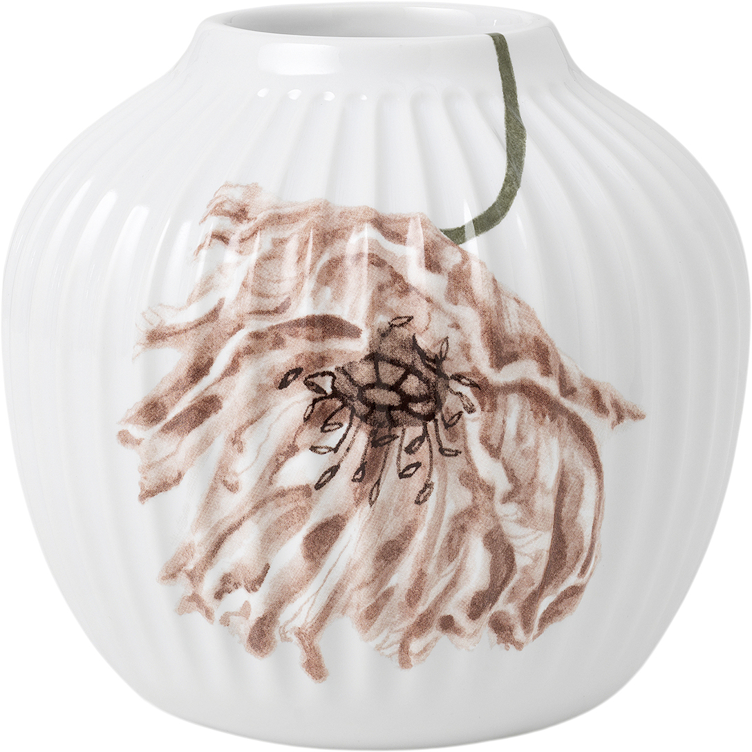Hammershøi Poppy Vase H13 Hvid m. Deko Hammershøi Poppy Vase H13 Hvid m. Deko