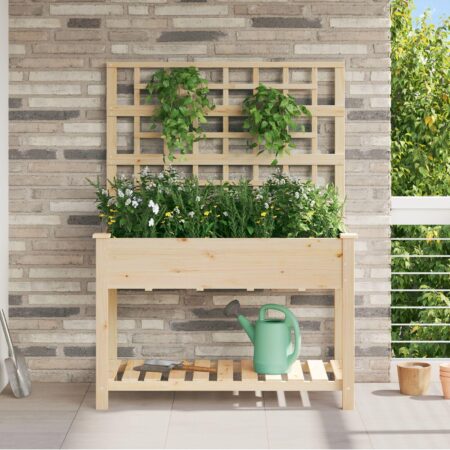 Have Blomsterkrukke Beige 115 x 60.5 x 153 cm Massivt fyrretræ