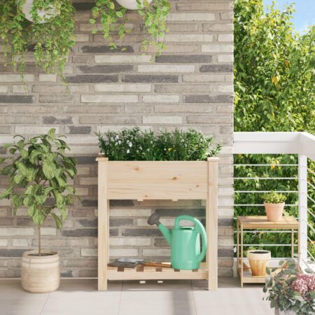 Have Blomsterkrukke Beige 71 x 37 x 76.5 cm Massivt fyrretræ