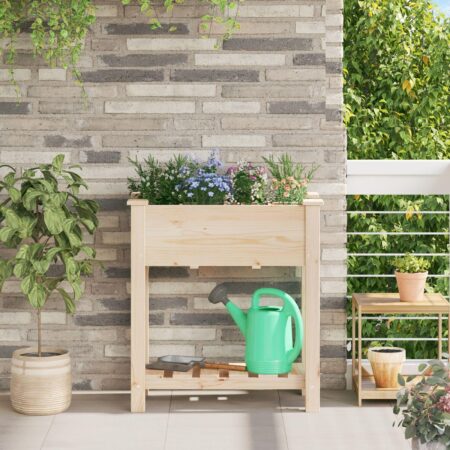 Have Blomsterkrukke Beige 71 x 37 x 76.5 cm Massivt fyrretræ