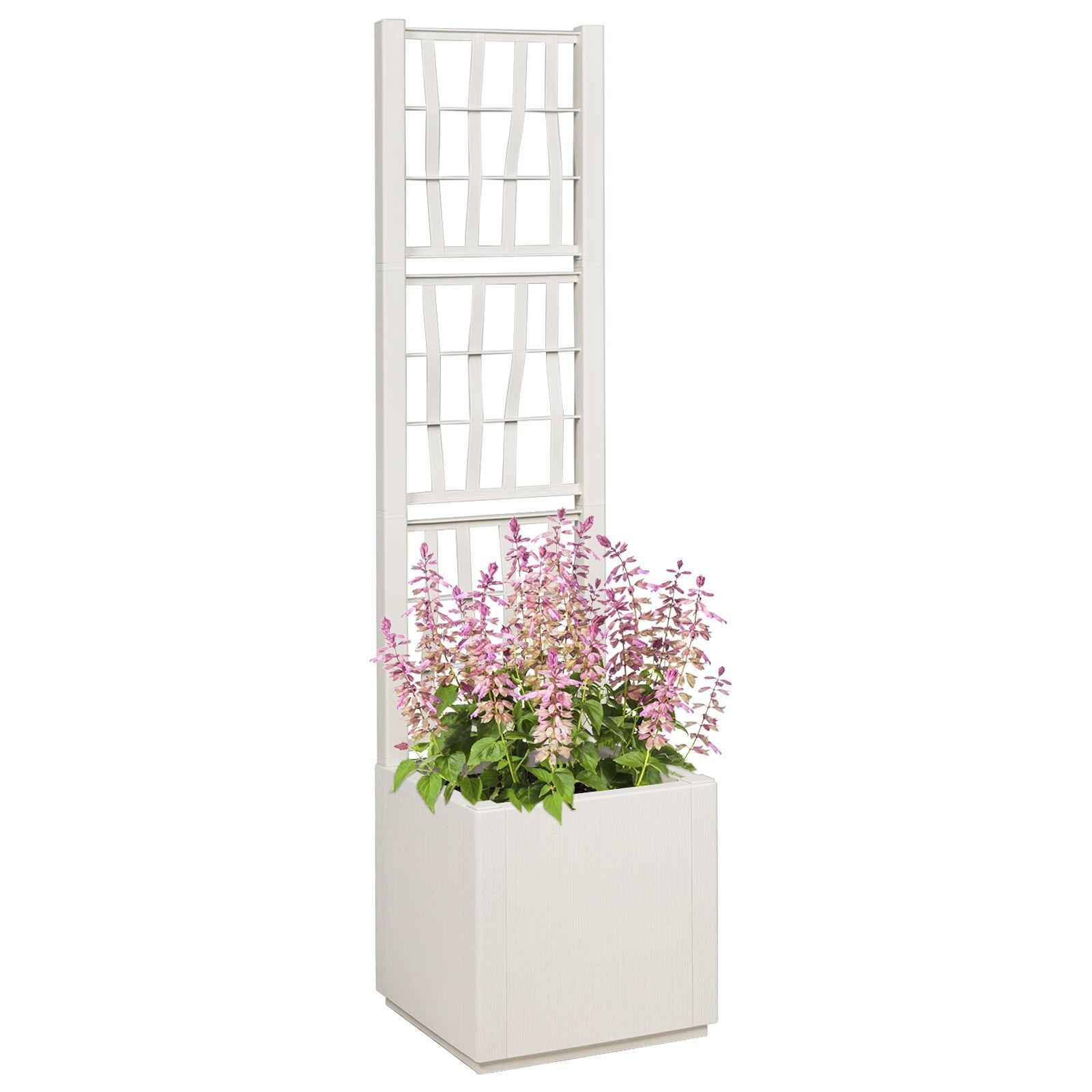 Have Blomsterkrukke Hvid 36 x 36 x 140 cm Polypropylen Have Blomsterkrukke Hvid 36 x 36 x 140 cm Polypropylen