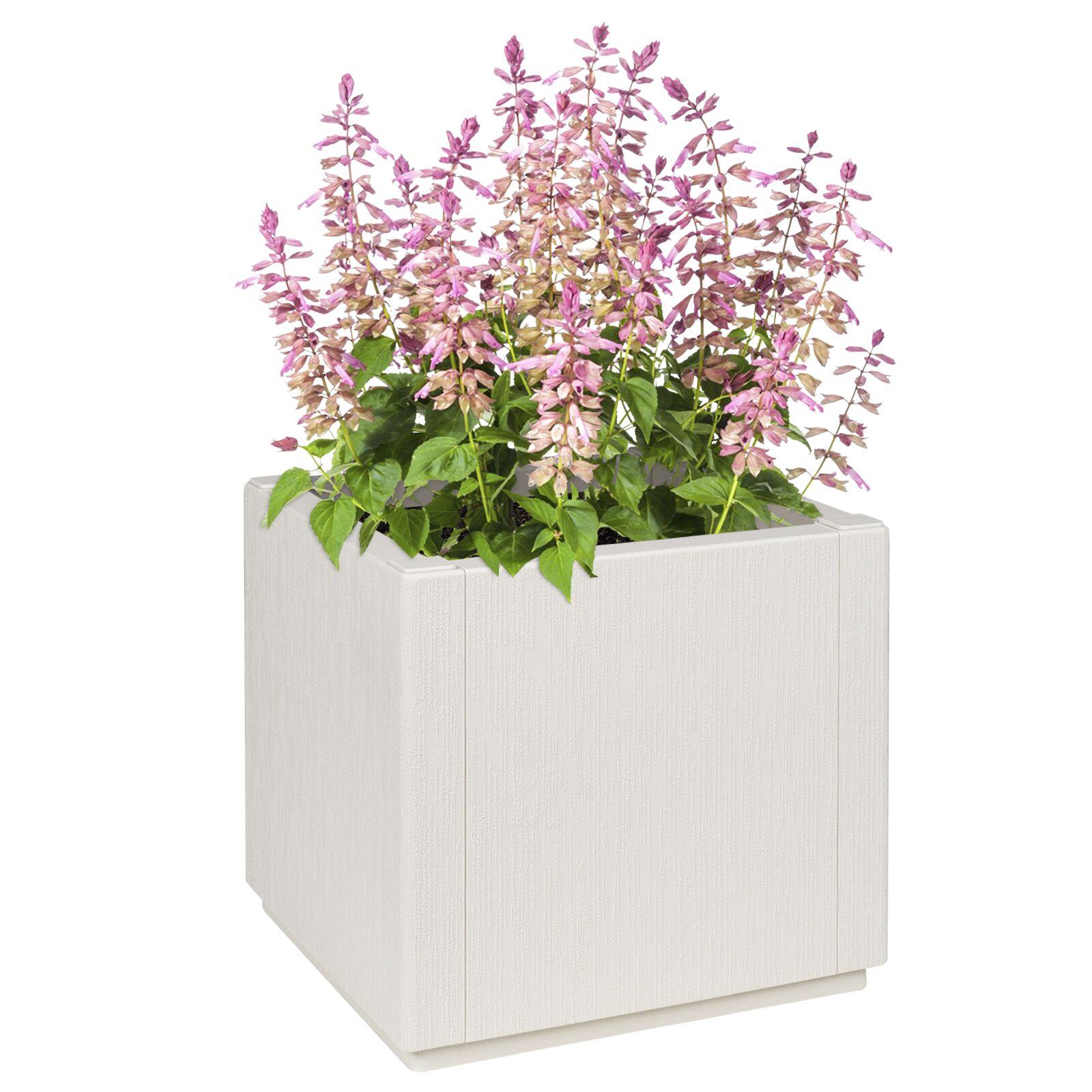 Have Blomsterkrukke Hvid 36 x 36 x 35 cm Polypropylen Have Blomsterkrukke Hvid 36 x 36 x 35 cm Polypropylen
