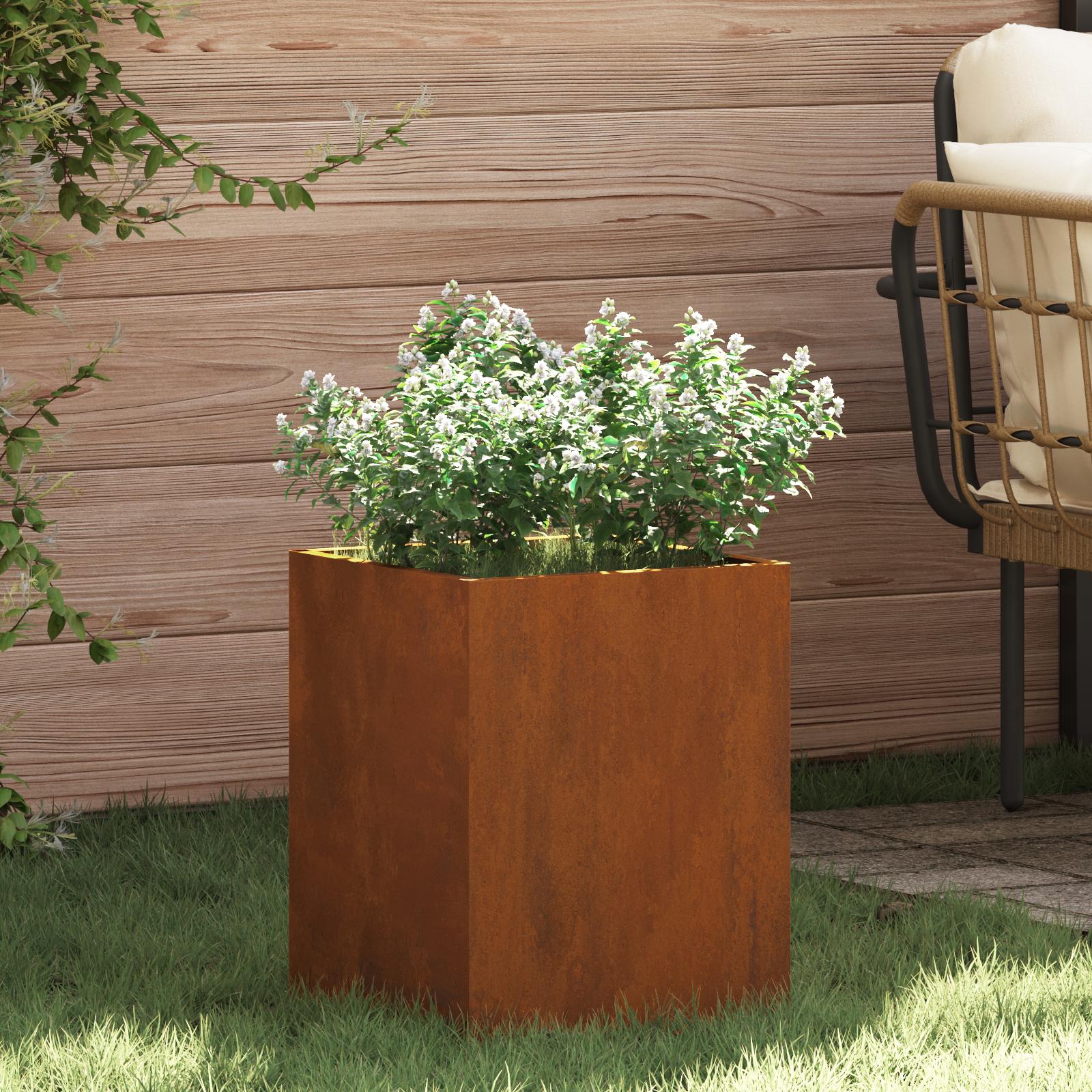Have Blomsterkrukke Rusten 50 x 32 x 40 cm Corten stål Have Blomsterkrukke Rusten 50 x 32 x 40 cm Corten stål