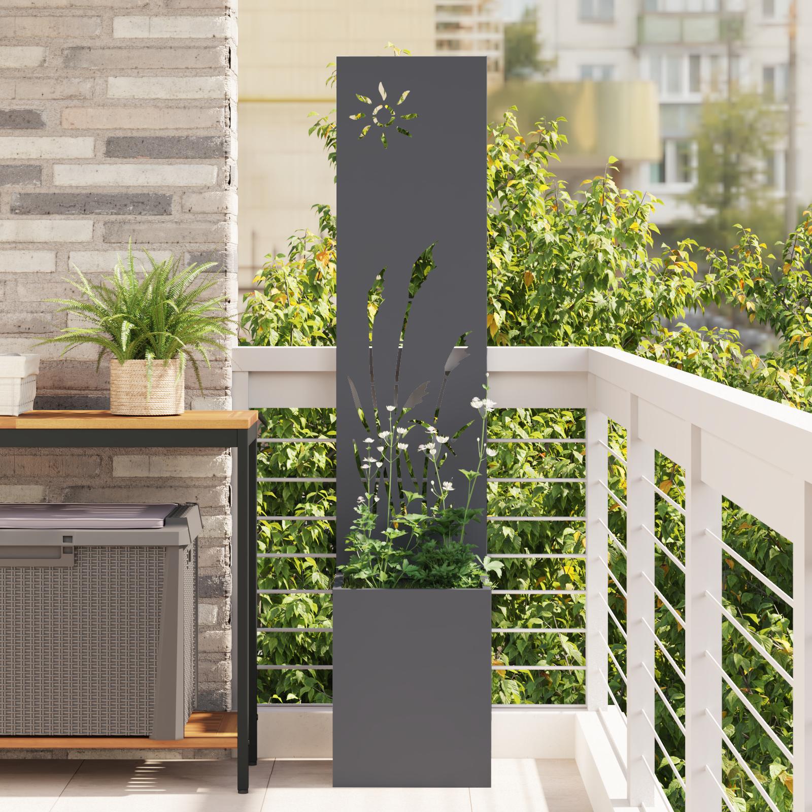 Havest vase med dekorativ panel Antracit 32 x 140 cm Havest vase med dekorativ panel Antracit 32 x 140 cm