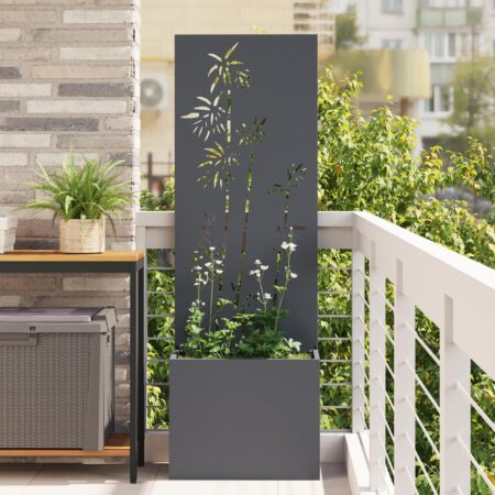 Havest vase med dekorativ panel Antracit 50 x 140 cm