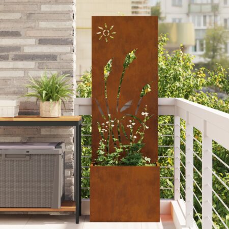 Havest vase med dekorativ panel Rusten 50 x 140 cm
