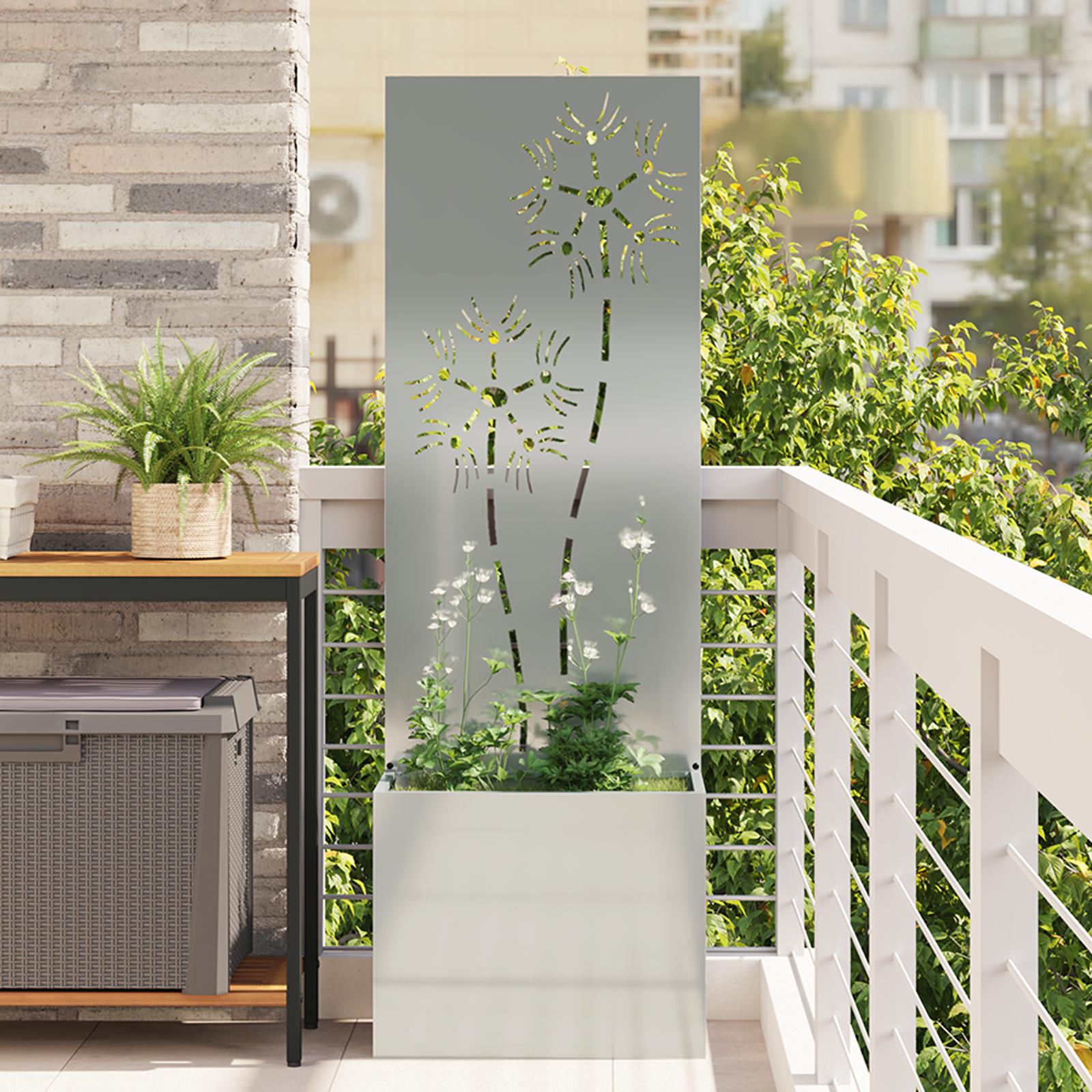 Havest vase med dekorativ panel Sølv 50 x 140 cm Havest vase med dekorativ panel Sølv 50 x 140 cm