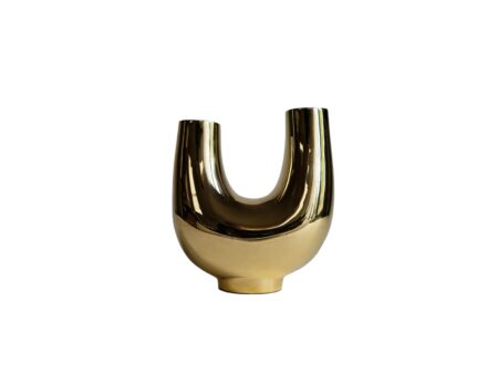 Hein Studio - Kazumi vase - Vase - Gold - W:16 x H:19.5 cm