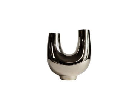 Hein Studio - Kazumi vase - Vase - Silver - W:16 x H:19.5 cm