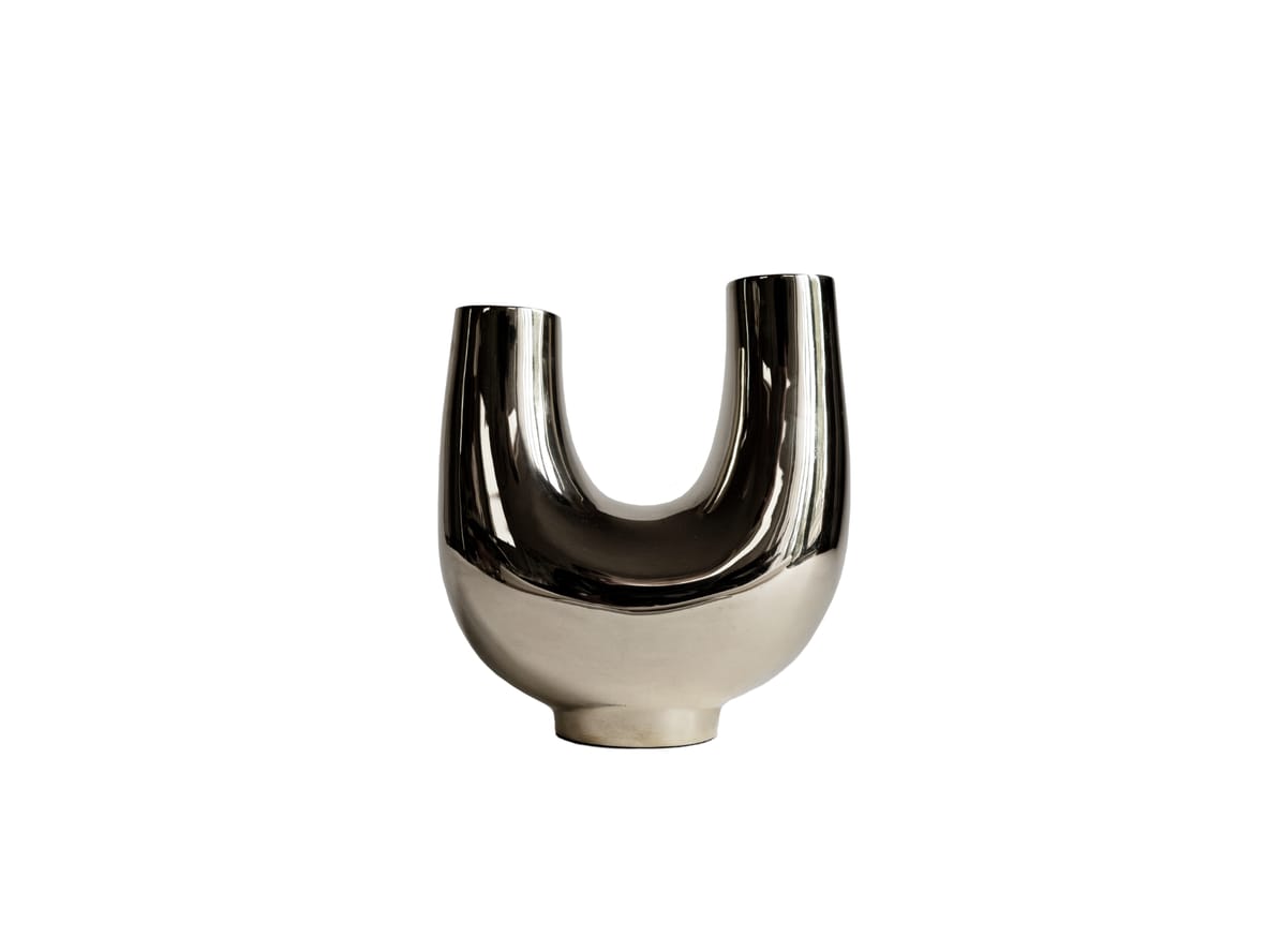 Hein Studio - Kazumi vase - Vase - Silver - W:16 x H:19.5 cm Hein Studio - Kazumi vase - Vase - Silver - W:16 x H:19.5 cm