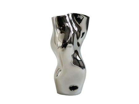 Hein Studio - Ostrea 25 Vase - Vase - Silver - H:25 x W:13 cm