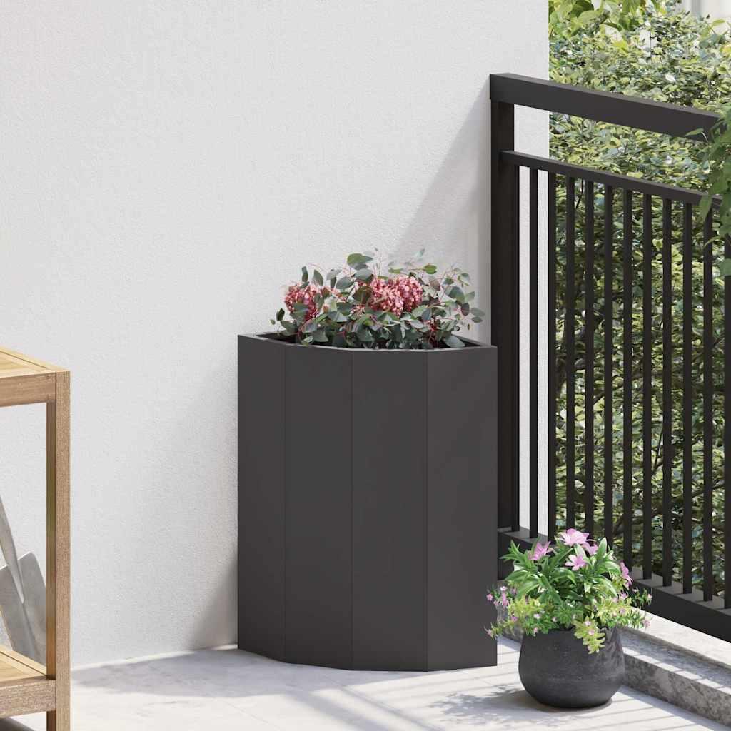 Hjørne Plantekasse Sort 30 x 30 x 50 cm Stål Hjørne Plantekasse Sort 30 x 30 x 50 cm Stål