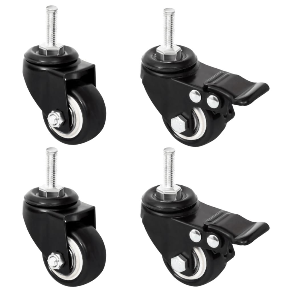 Hjul til plantekasse 4 stk. 8x3,5x8 cm jern sort Hjul til plantekasse 4 stk. 8x3,5x8 cm jern sort