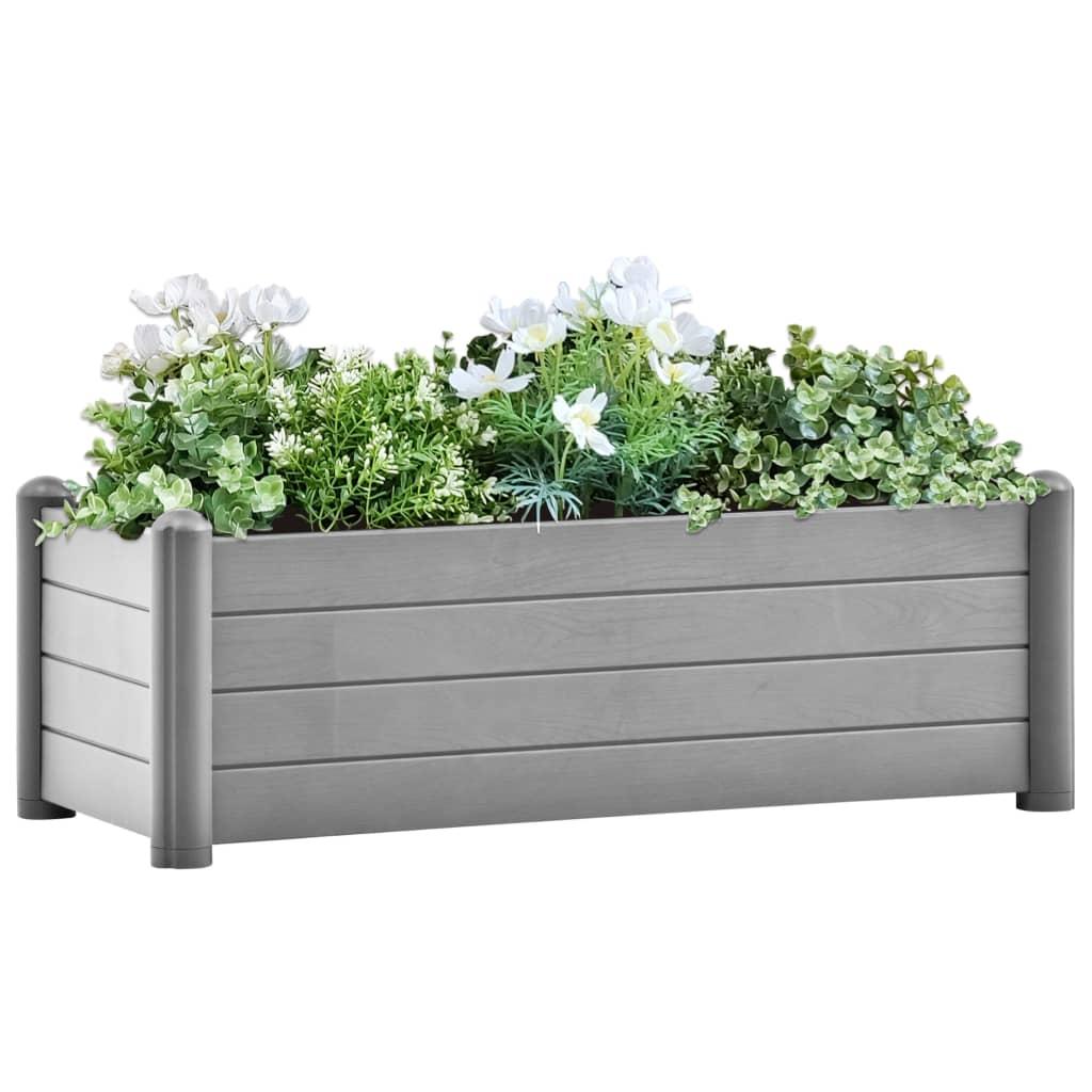 Højbed 100×43×35 cm i PP - stengrå plantekasse 80 l Højbed 100×43×35 cm i PP - stengrå plantekasse 80 l