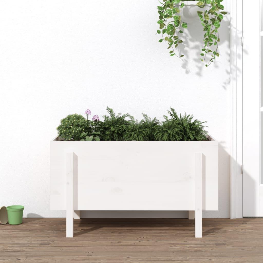 Højbed 101x50x57 cm massivt fyrretræ hvid Højbed 101x50x57 cm massivt fyrretræ hvid