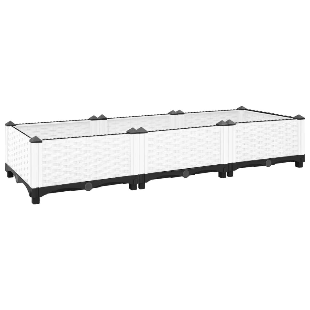 Højbed 120×40×23 cm - polypropylen, hvid Højbed 120×40×23 cm - polypropylen, hvid