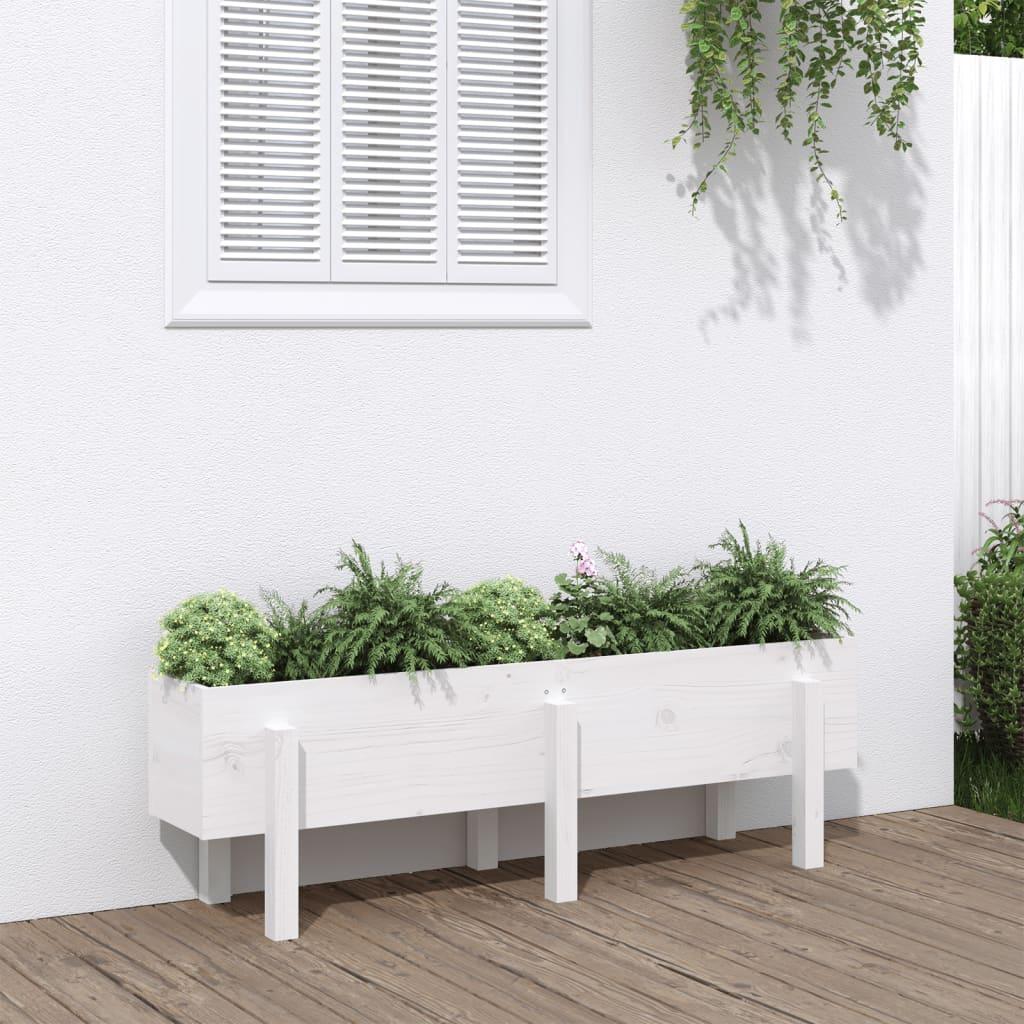 Højbed 121x30x38 cm massivt fyrretræ hvid Højbed 121x30x38 cm massivt fyrretræ hvid