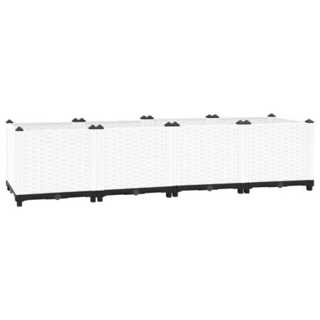 Højbed 160 × 40 × 38 cm - polypropylen, hvid