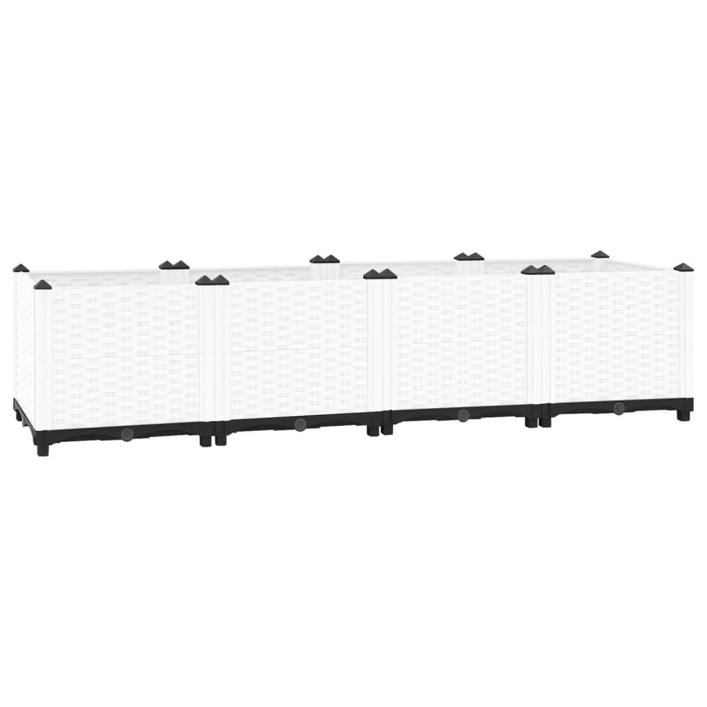 Højbed 160 × 40 × 38 cm - polypropylen, hvid Højbed 160 × 40 × 38 cm - polypropylen, hvid