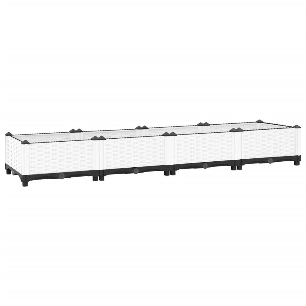 Højbed 160×40×23 cm - polypropylen, hvid Højbed 160×40×23 cm - polypropylen, hvid