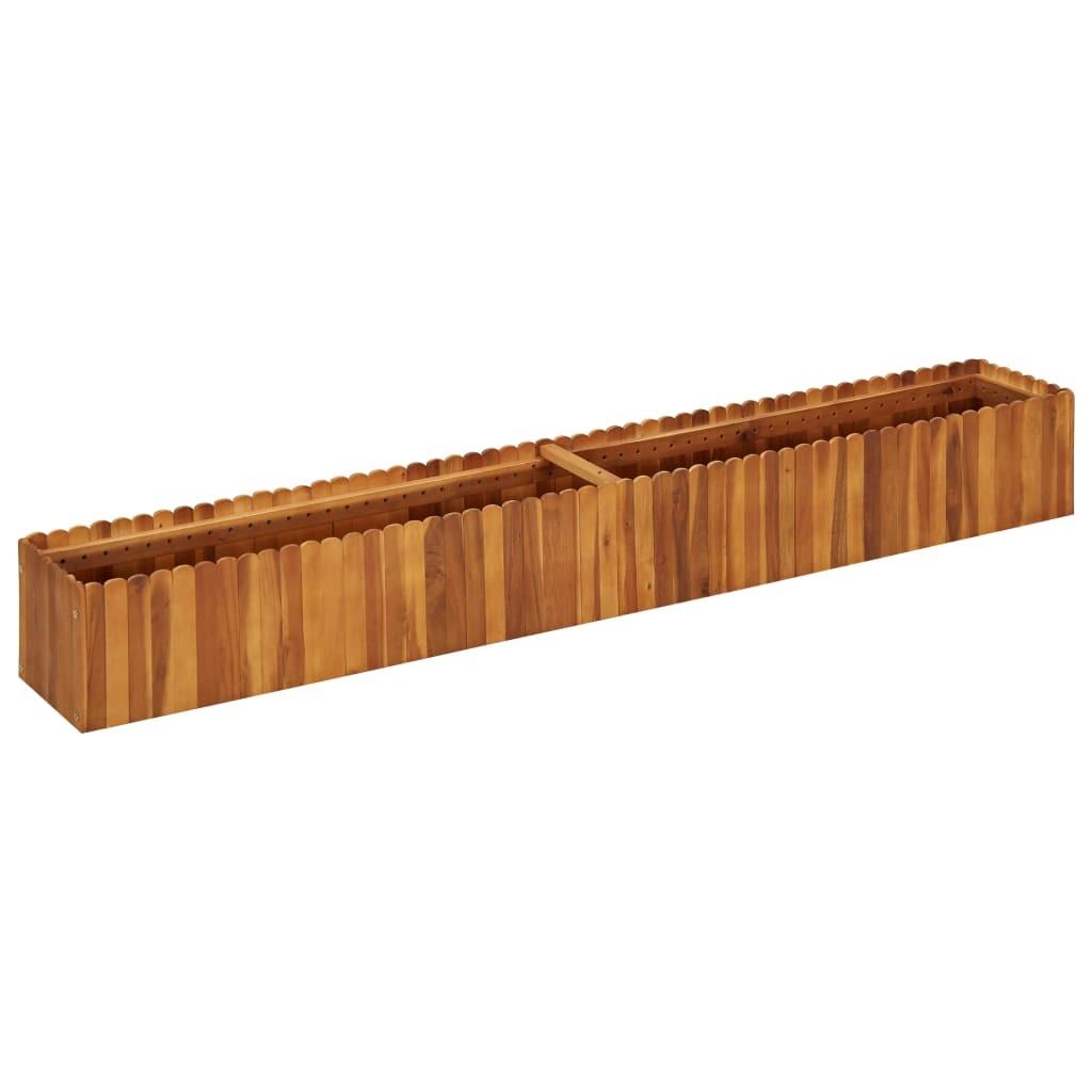 Højbed 200×30×25 cm i massivt akacietræ - oliebehandlet plantekasse Højbed 200×30×25 cm i massivt akacietræ - oliebehandlet plantekasse