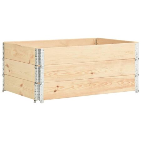 Højbed 3 stk. 100x150 cm i massivt fyrretræ - stabelbare plantekasser