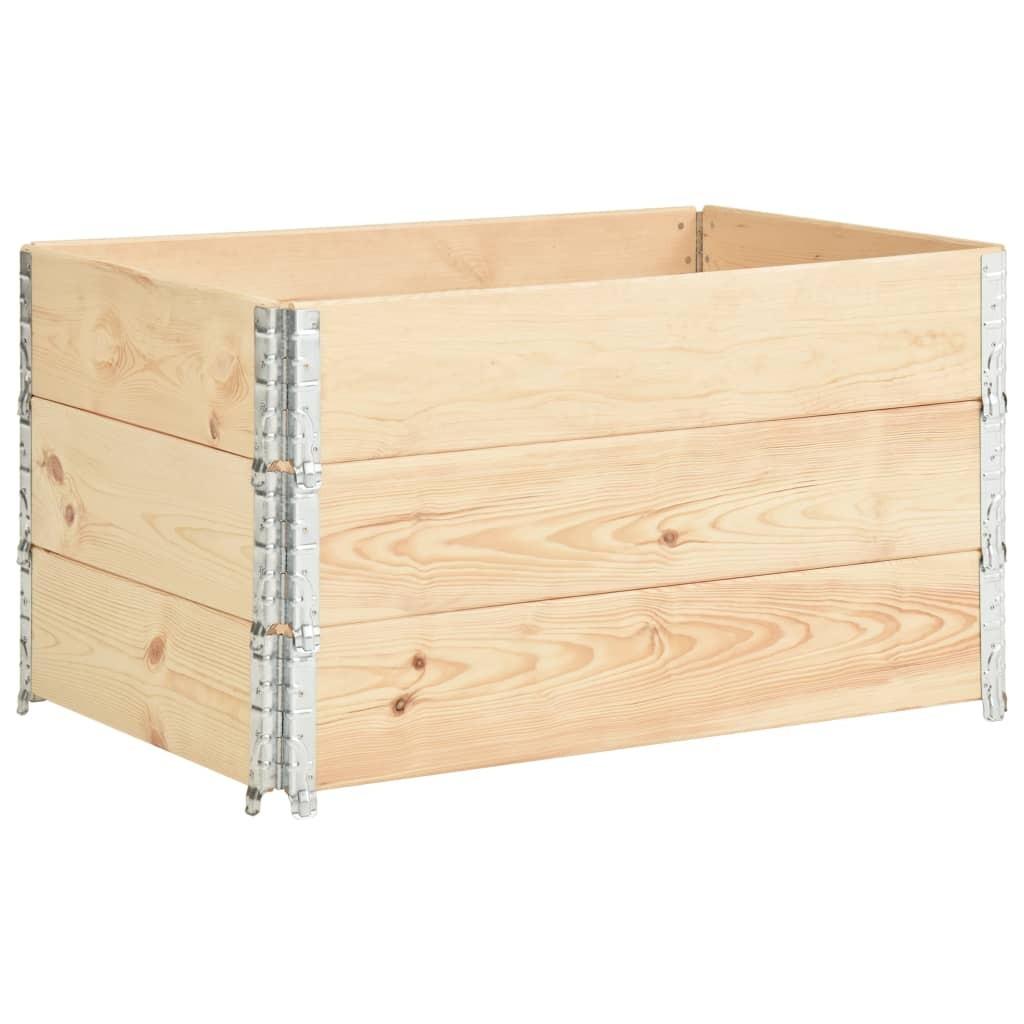 Højbed 3 stk. 50 × 100 cm i massivt fyrretræ - stabelbare plantekasser Højbed 3 stk. 50 × 100 cm i massivt fyrretræ - stabelbare plantekasser