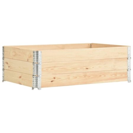 Højbed 3 stk. 50x150 cm massivt fyrretræ