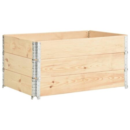 Højbed 3 stk. 80 × 120 cm i massivt fyrretræ - stabelbare plantekasser