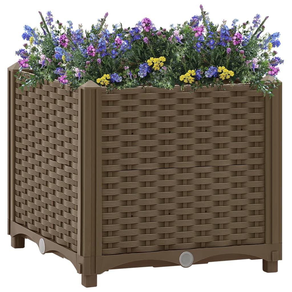 Højbed 40 × 40 × 38 cm - plantekasse i polypropylen, brun Højbed 40 × 40 × 38 cm - plantekasse i polypropylen, brun