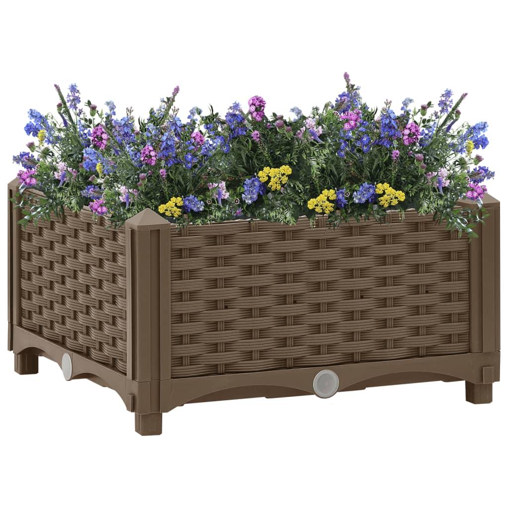 Højbed 40×40×23 cm - brun polypropylen plantekasse Højbed 40×40×23 cm - brun polypropylen plantekasse