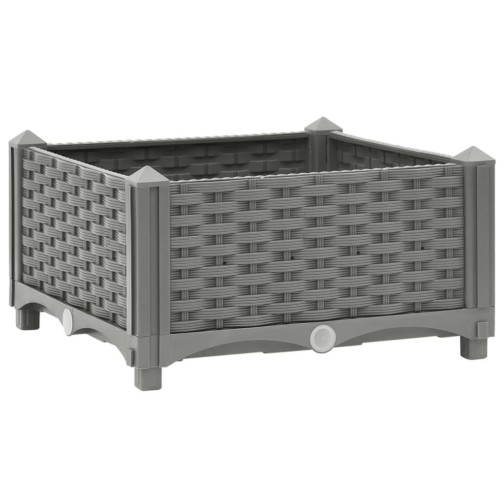 Højbed 40×40×23 cm - plantekasse i polypropylen, lysegrå Højbed 40×40×23 cm - plantekasse i polypropylen, lysegrå
