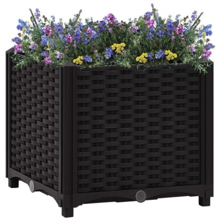 Højbed 40×40×38 cm i polypropylen - sort plantekasse