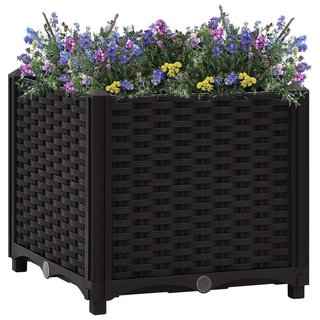 Højbed 40×40×38 cm i polypropylen - sort plantekasse Højbed 40×40×38 cm i polypropylen - sort plantekasse