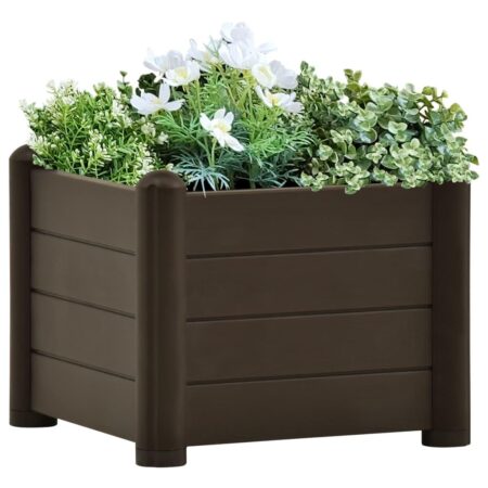 Højbed 43×43×35 cm i PP - mokkafarvet plantekasse 30 l