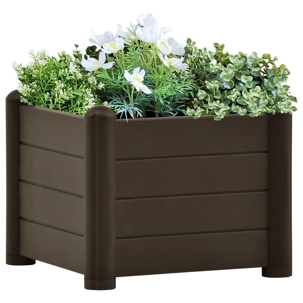 Højbed 43×43×35 cm i PP - mokkafarvet plantekasse 30 l Højbed 43×43×35 cm i PP - mokkafarvet plantekasse 30 l
