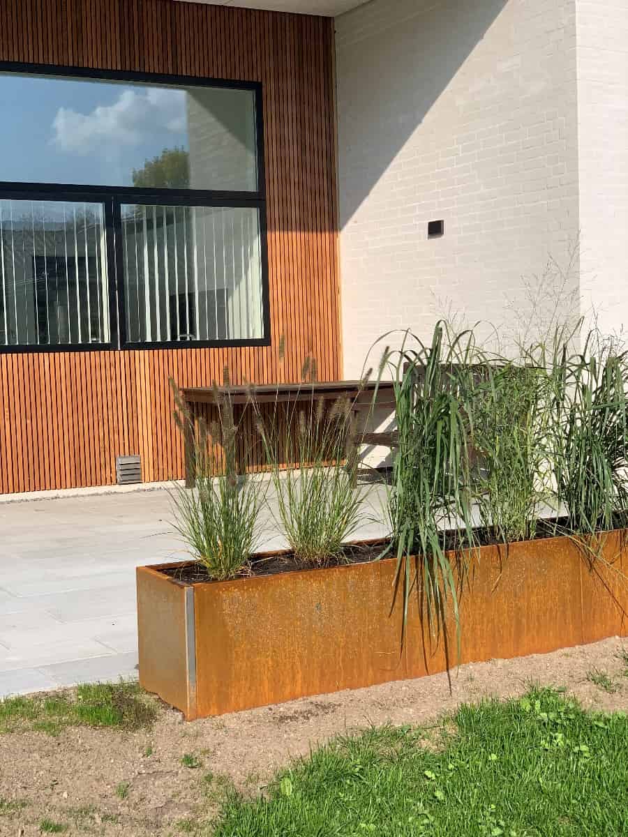 Højbed Bredde 40 H40 - flere længder - Corten-40 cm-Uden flamingo-Uden sneglekant Højbed Bredde 40 H40 - flere længder - Corten-40 cm-Uden flamingo-Uden sneglekant