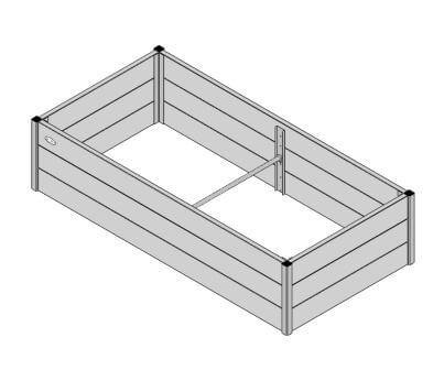 Højbed Classic - Grå 90x90xH28