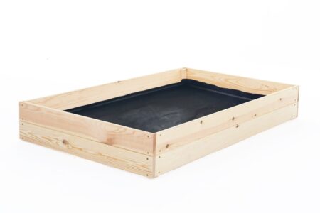 Højbed - Dyrkningskasse - 120x80x18 cm - træ - med jorddækken