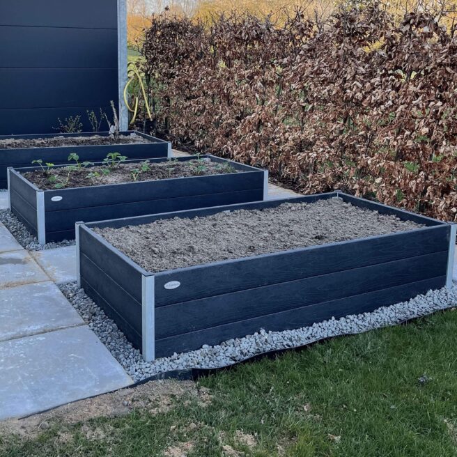 Højbed Struktur – Sort 90x90xH28