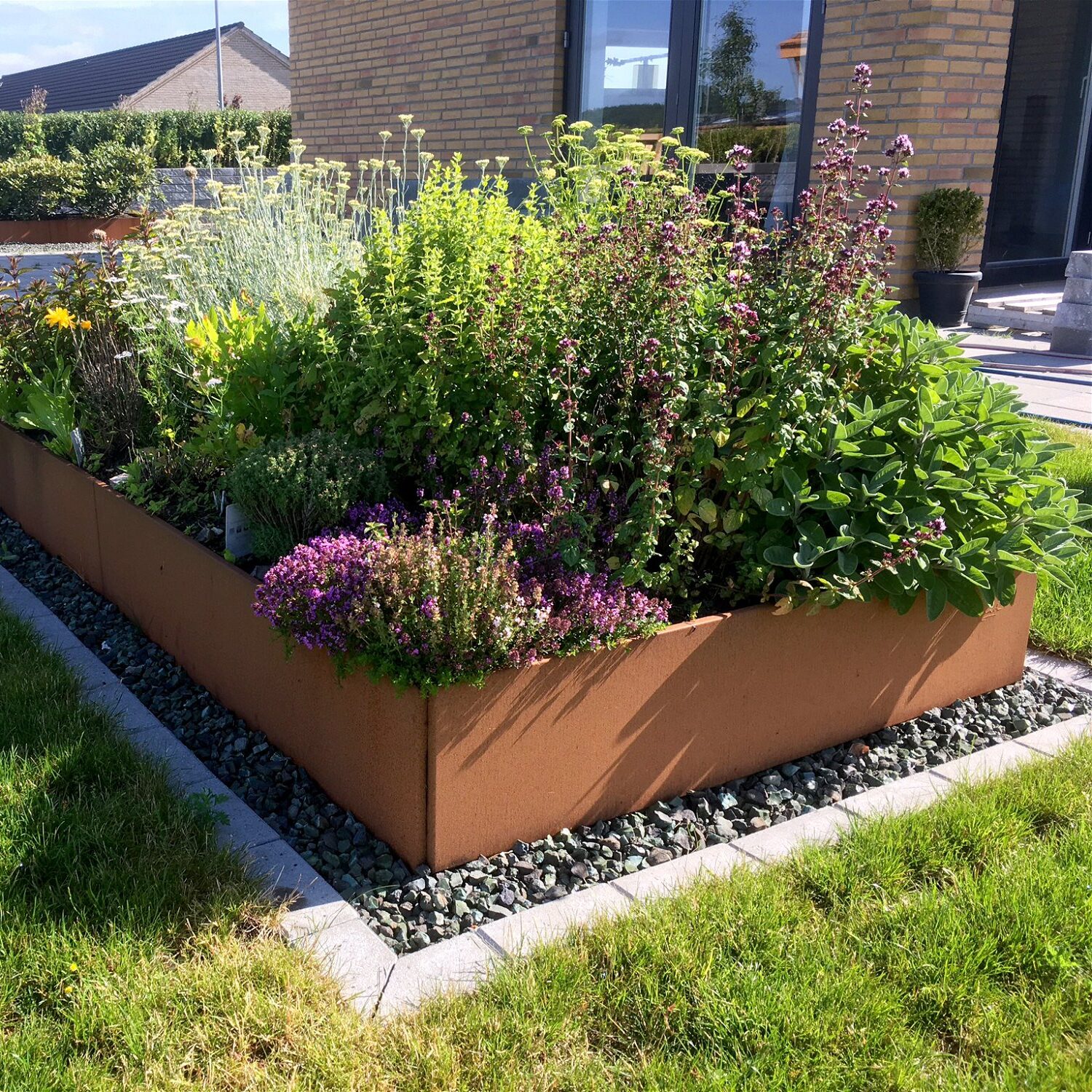 Højbed aflang 40×120 cm – råjern