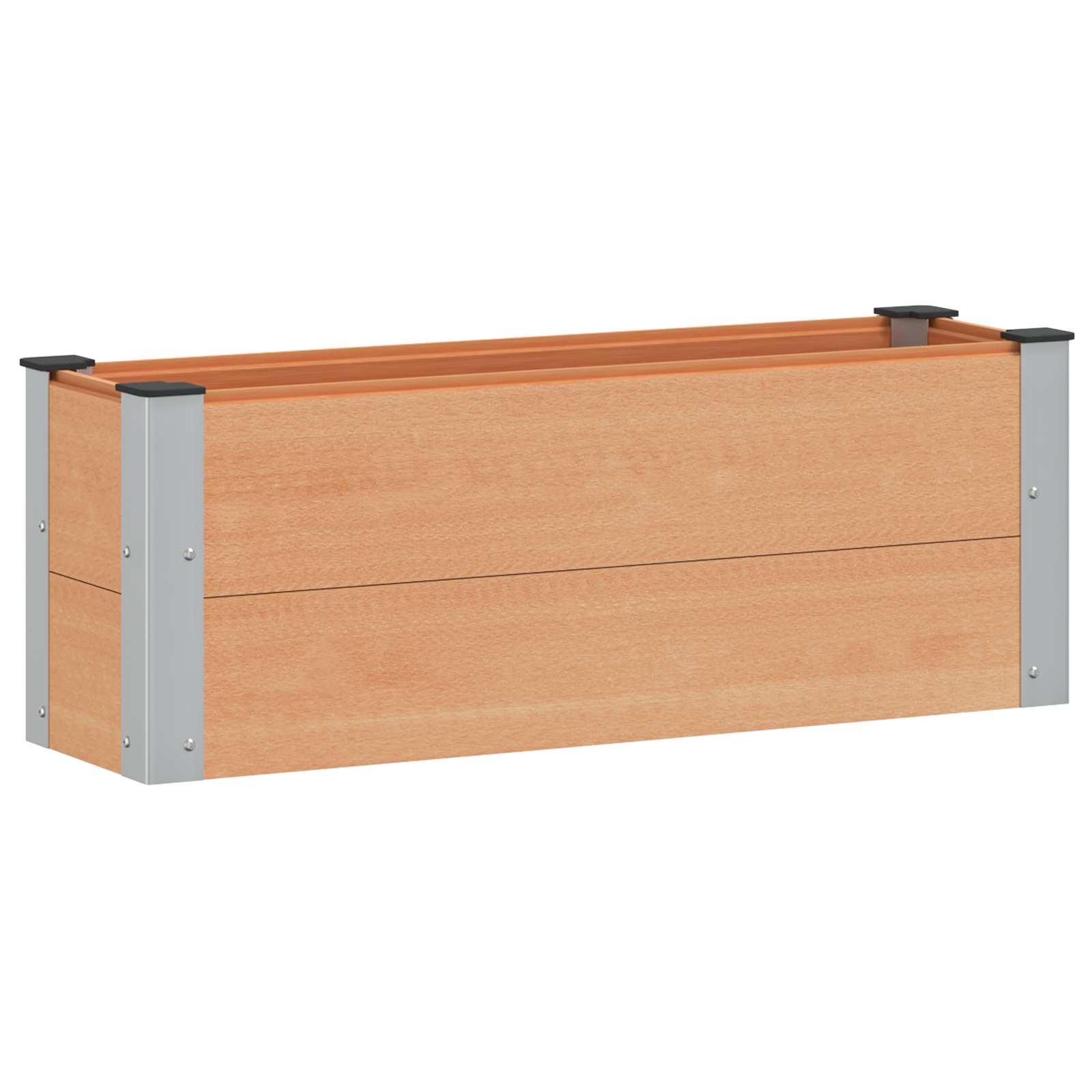 Højbed i WPC og aluminium - brun 100 × 30 × 36 cm Højbed i WPC og aluminium - brun 100 × 30 × 36 cm