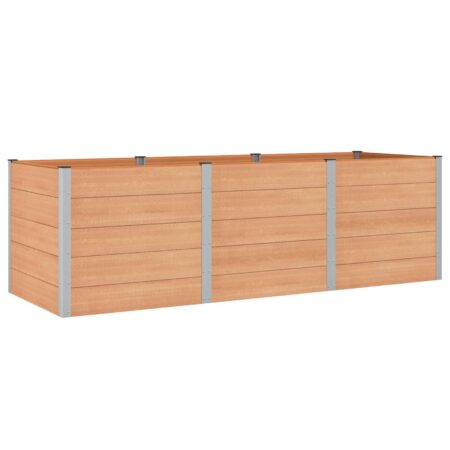 Højbed i WPC og aluminium - brun 300 × 100 × 91 cm