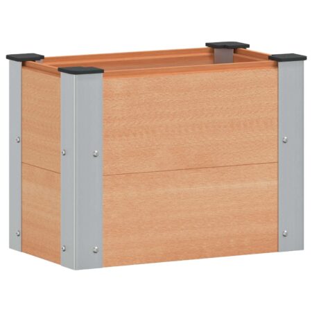 Højbed i WPC og aluminium - brun 50 × 30 × 36 cm