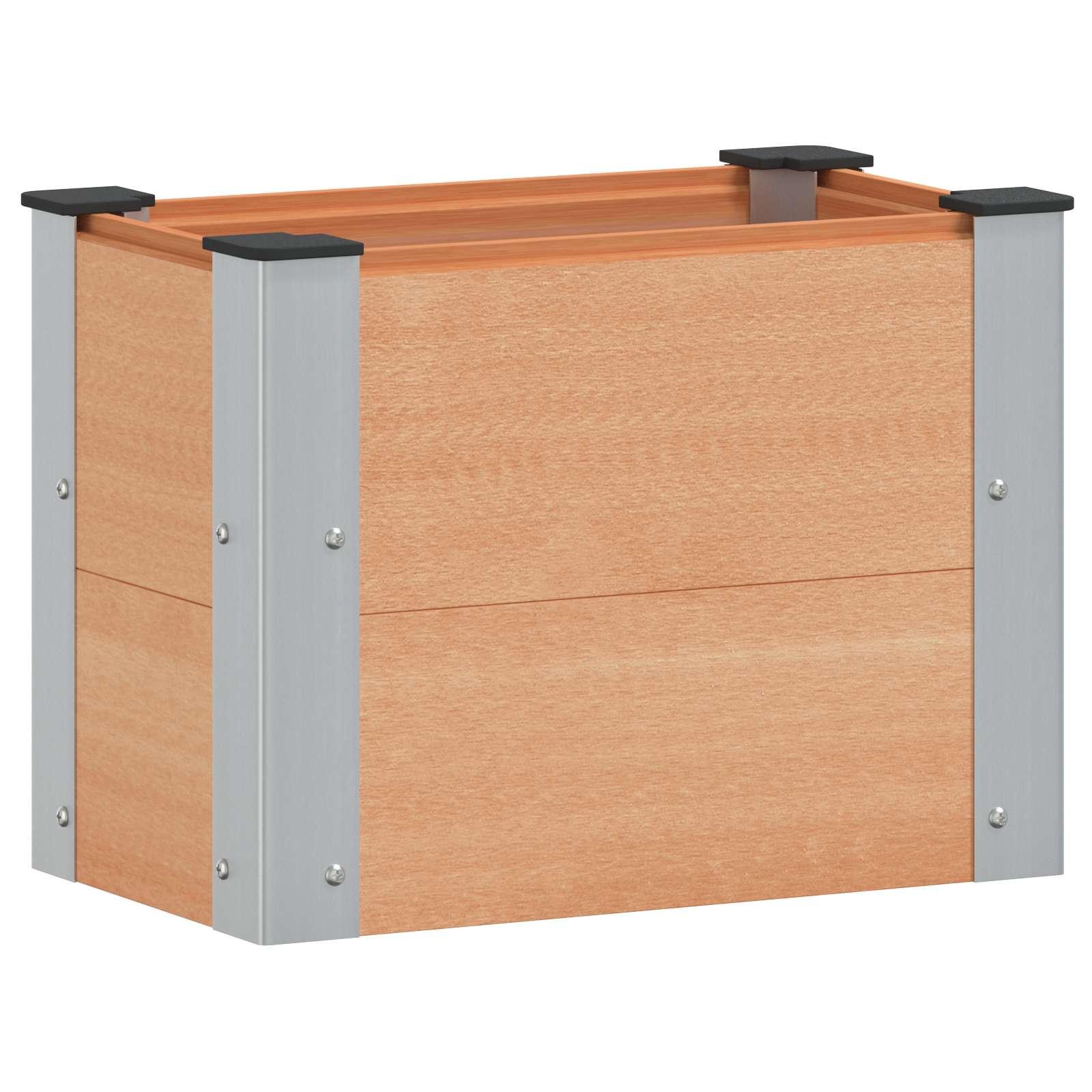 Højbed i WPC og aluminium - brun 50 × 30 × 36 cm Højbed i WPC og aluminium - brun 50 × 30 × 36 cm