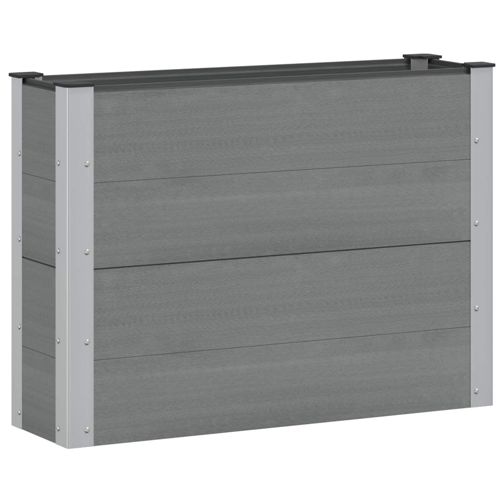 Højbed i WPC og aluminium - grå 100 × 30 × 72 cm Højbed i WPC og aluminium - grå 100 × 30 × 72 cm