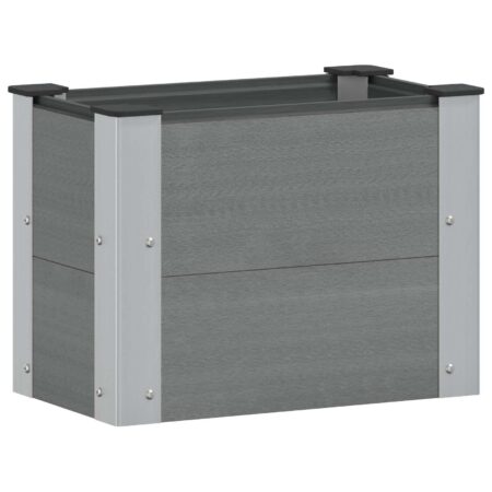 Højbed i WPC og aluminium - grå 50 × 30 × 36 cm