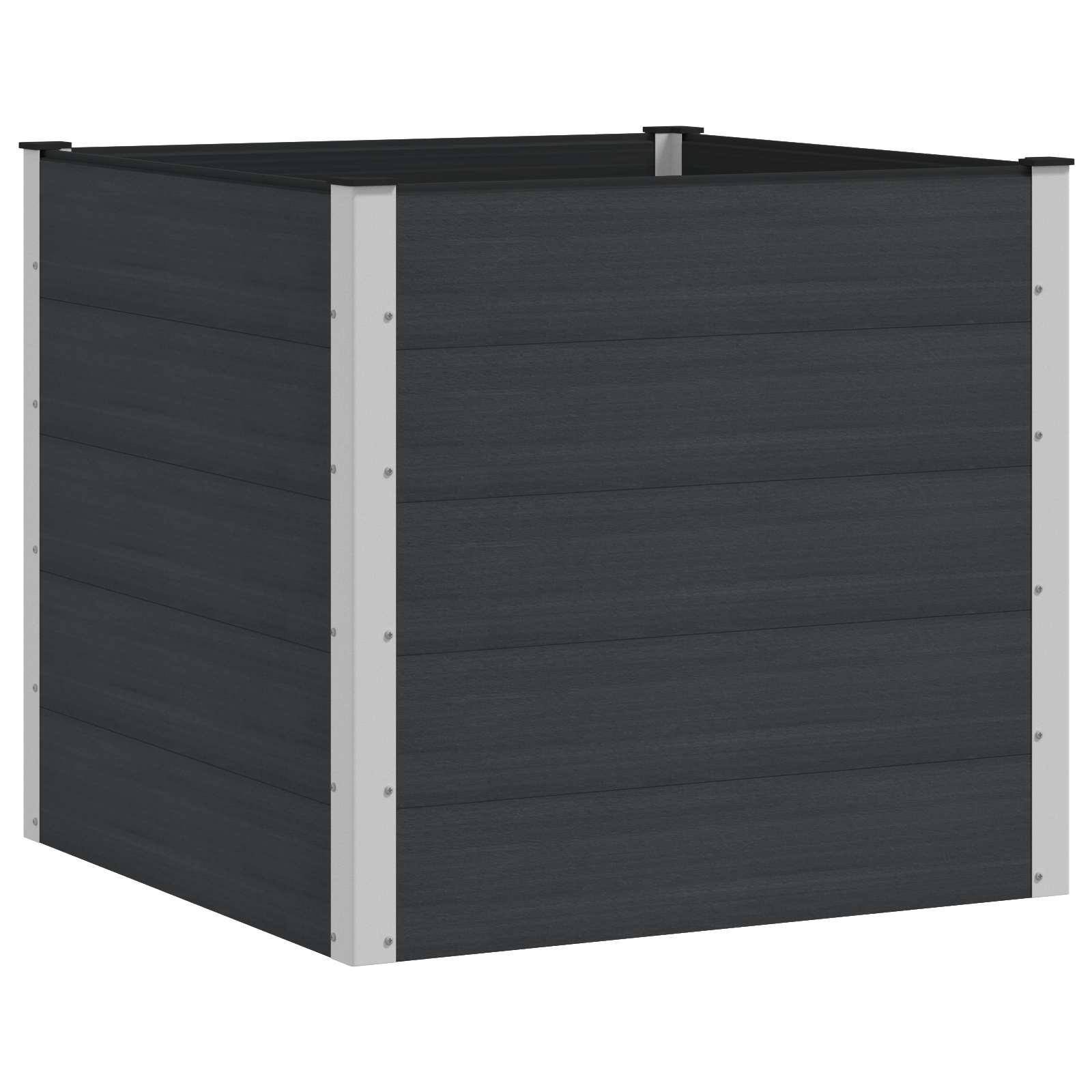 Højbed i WPC og aluminium - sort, 100 × 100 × 91 cm Højbed i WPC og aluminium - sort, 100 × 100 × 91 cm