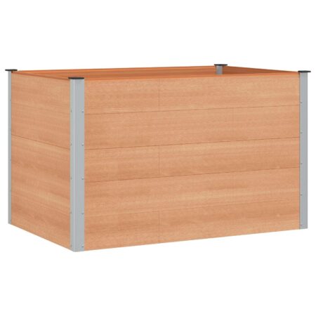 Højbed i WPC/alu - brun 150 × 100 × 91 cm